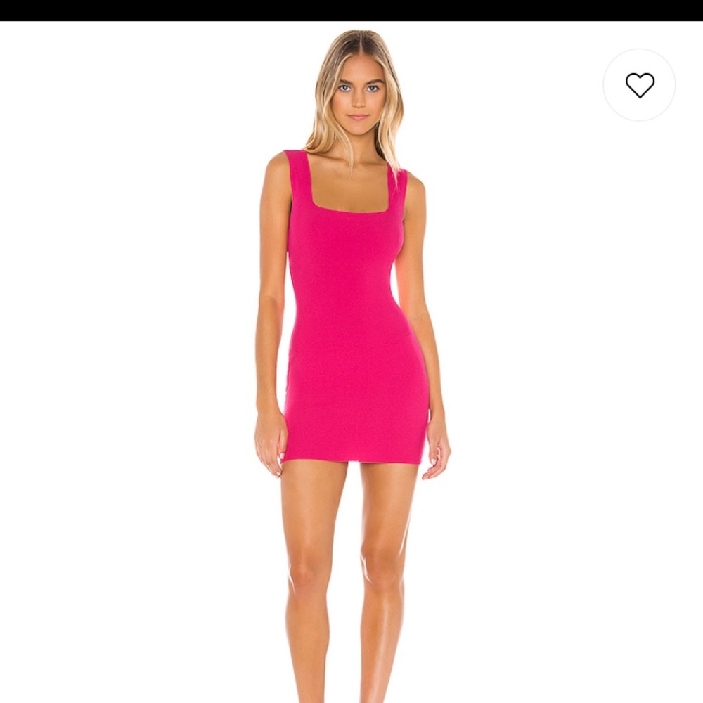 Hot pink super down dress